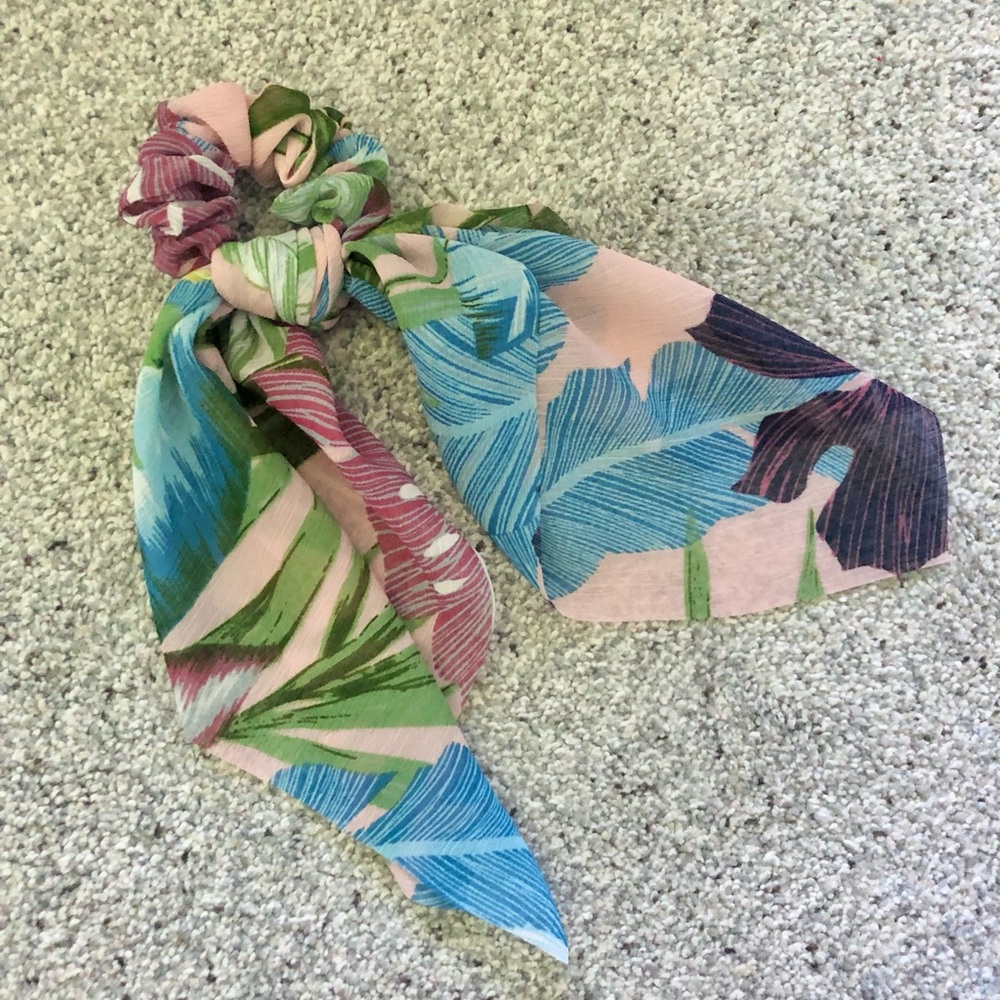 Anthropologie Tropical Print Hair Scarf